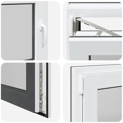 Finestra da cantina "RISOR" 80x60 cm anta-ribalta DIN sinistra antracite