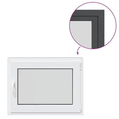 Finestra da cantina "RISOR" 80x70 cm anta-ribalta DIN destra antracite - homemem39