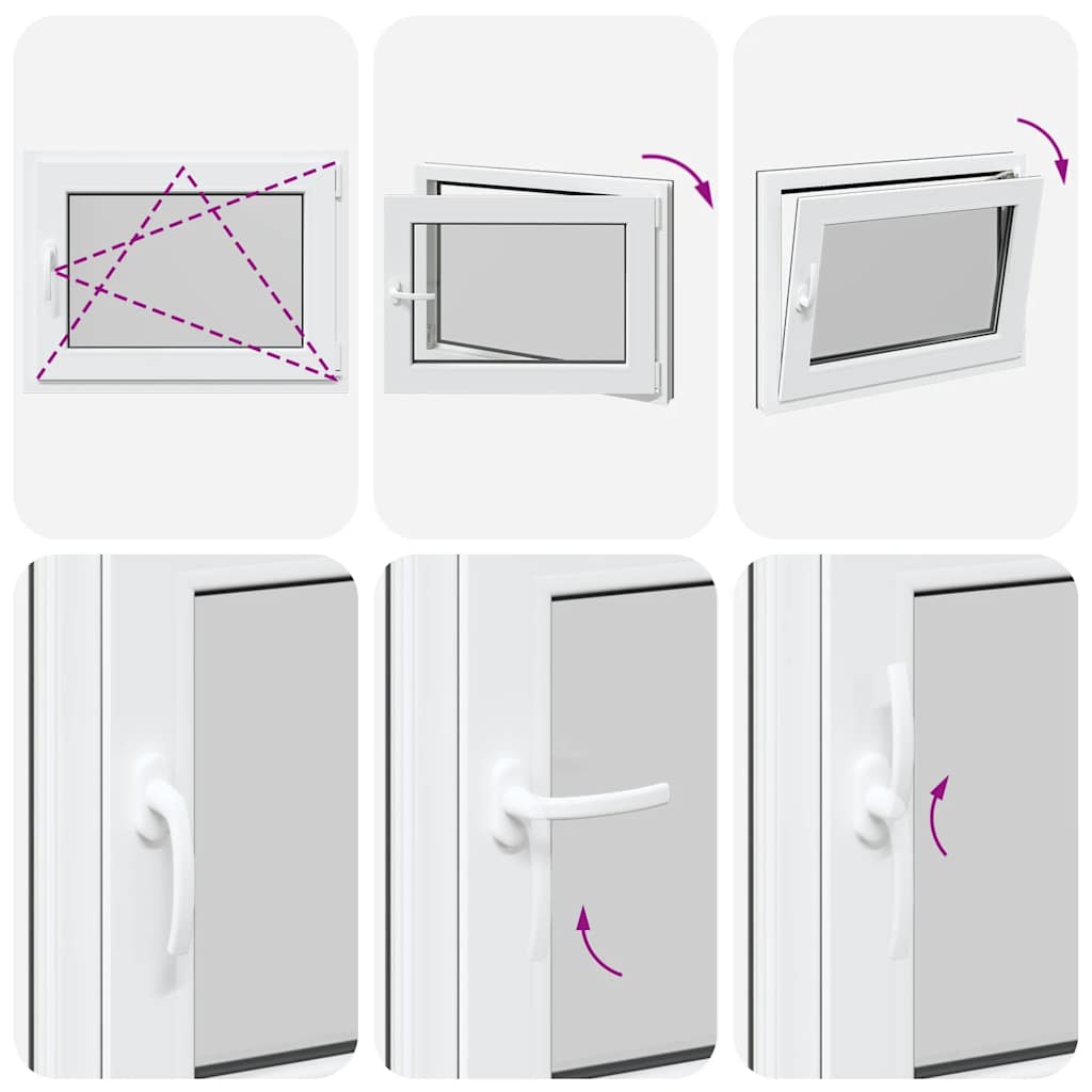 Finestra da cantina "RISOR" 80x70 cm anta-ribalta DIN destra antracite - homemem39