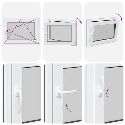 Finestra da cantina "RISOR" 80x70 cm anta-ribalta DIN destra antracite - homemem39