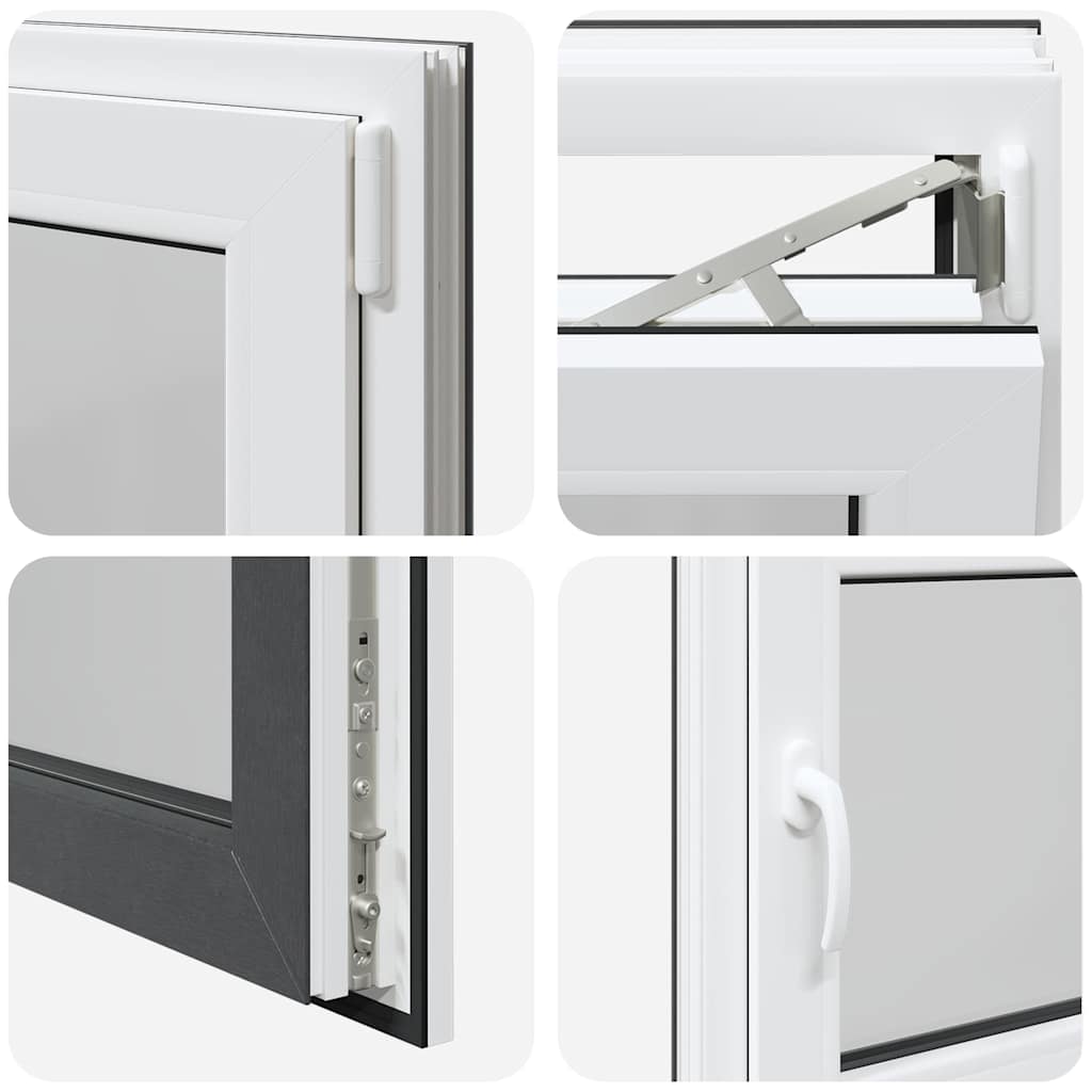 Finestra da cantina "RISOR" 80x70 cm anta-ribalta DIN destra antracite - homemem39