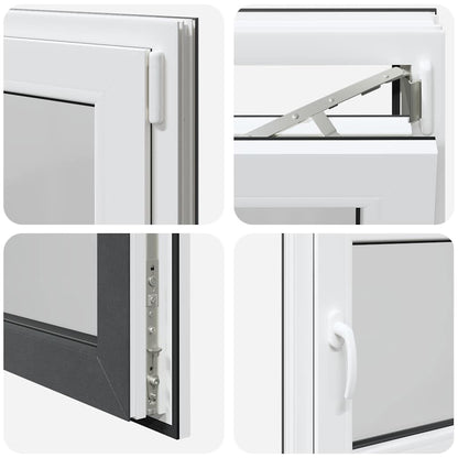 Finestra da cantina "RISOR" 80x70 cm anta-ribalta DIN destra antracite - homemem39