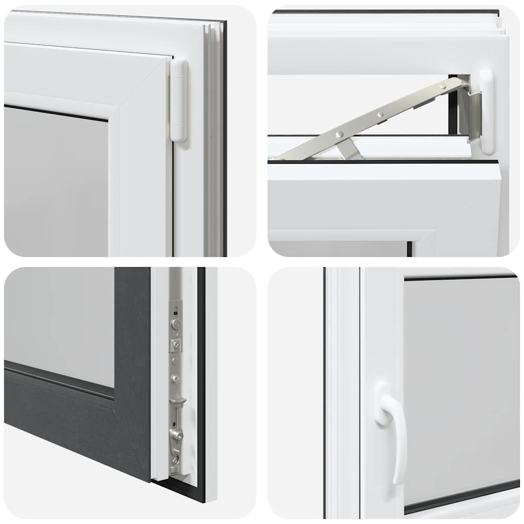 Finestra da cantina "RISOR" 90x50 cm anta-ribalta DIN destra antracite