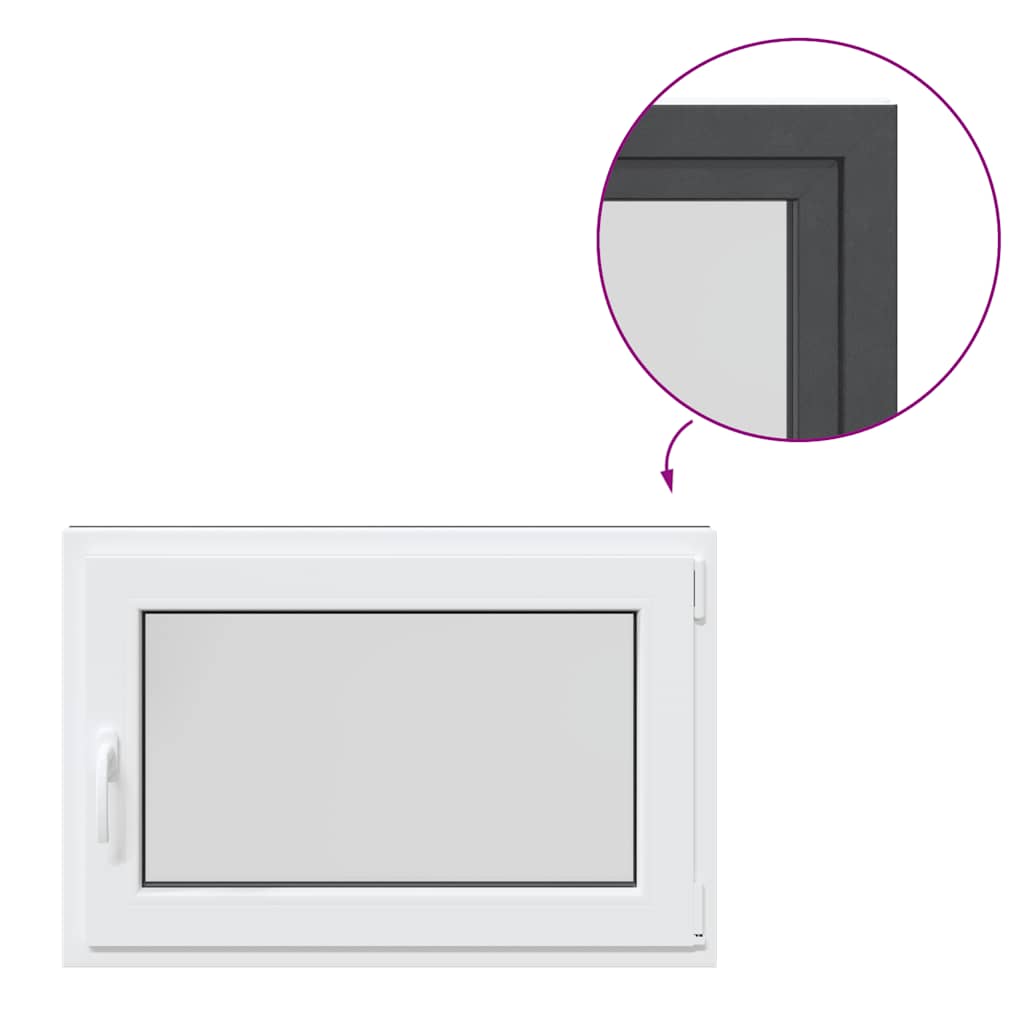 Finestra per Seminterrato RISOR 90x60cm Anta Ribalta DIN Destra - homemem39