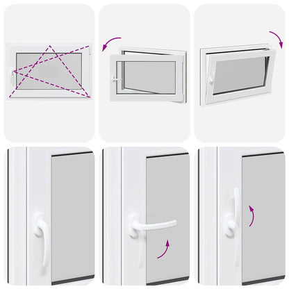 Finestra per Seminterrato RISOR 90x60cm Anta Ribalta DIN Destra - homemem39