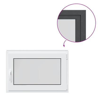 Finestra da cantina "RISOR" 90x70 cm Anta-ribalta DIN Destra Antracite - homemem39
