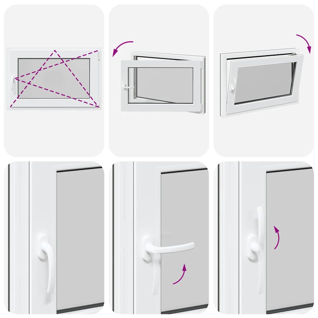 Finestra da cantina "RISOR" 90x70 cm Anta-ribalta DIN Destra Antracite - homemem39