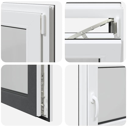 Finestra da cantina "RISOR" 90x70 cm Anta-ribalta DIN Destra Antracite - homemem39