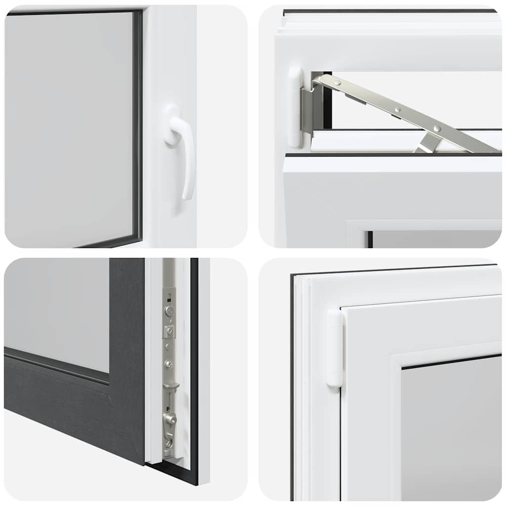 Finestra da cantina "RISOR" 90x70 cm anta-ribalta DIN sinistra antracite - homemem39