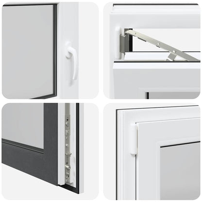 Finestra da cantina "RISOR" 90x70 cm anta-ribalta DIN sinistra antracite - homemem39