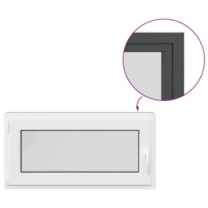 Finestra da cantina "RISOR" 100x50 cm anta-ribalta DIN sinistra antracite