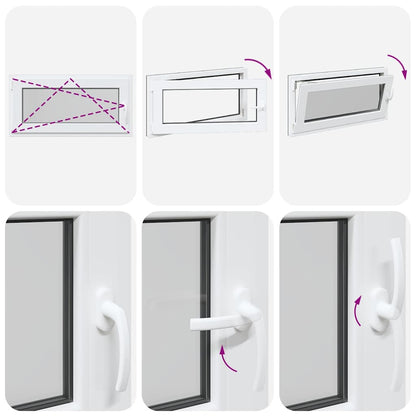 Finestra da cantina "RISOR" 100x50 cm anta-ribalta DIN sinistra antracite