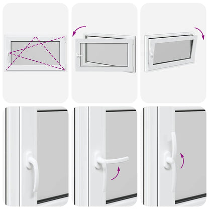 Finestra per cantina "RISOR" 100x60 cm Anta-ribalta DIN Destra Antracite - homemem39