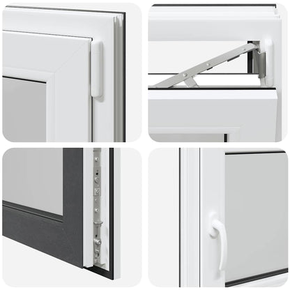 Finestra per cantina "RISOR" 100x60 cm Anta-ribalta DIN Destra Antracite - homemem39