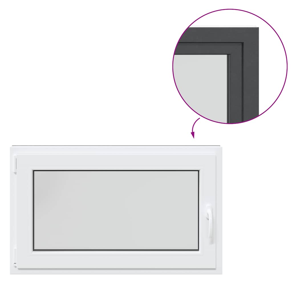 Finestra da cantina "RISOR" 100x60 cm anta-ribalta DIN sinistra antracite - homemem39