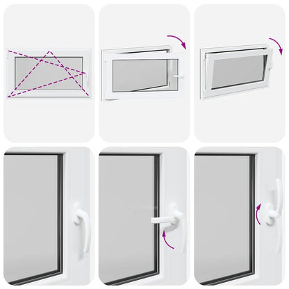 Finestra da cantina "RISOR" 100x60 cm anta-ribalta DIN sinistra antracite - homemem39