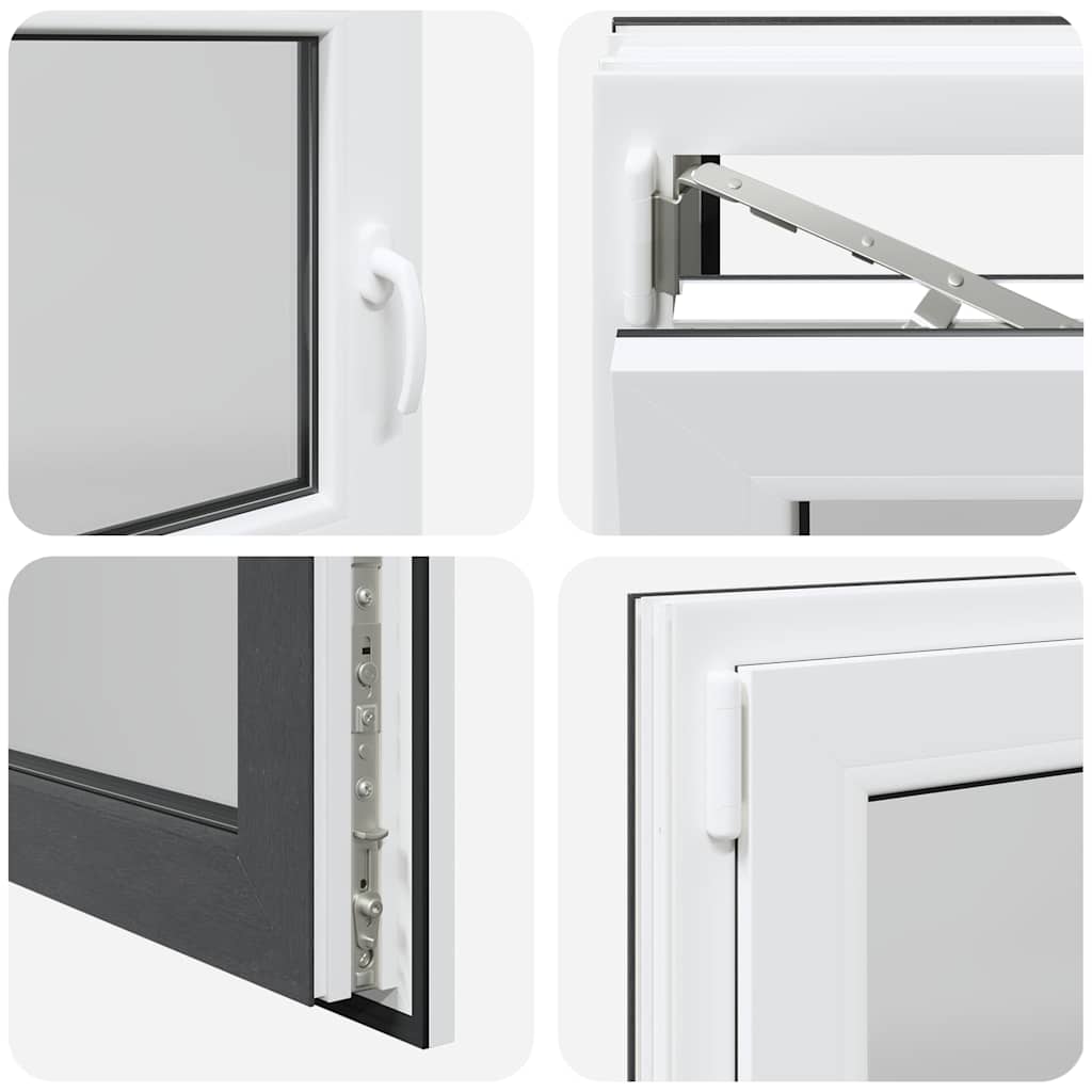 Finestra da cantina "RISOR" 100x60 cm anta-ribalta DIN sinistra antracite - homemem39