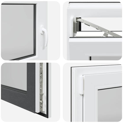 Finestra da cantina "RISOR" 100x60 cm anta-ribalta DIN sinistra antracite - homemem39