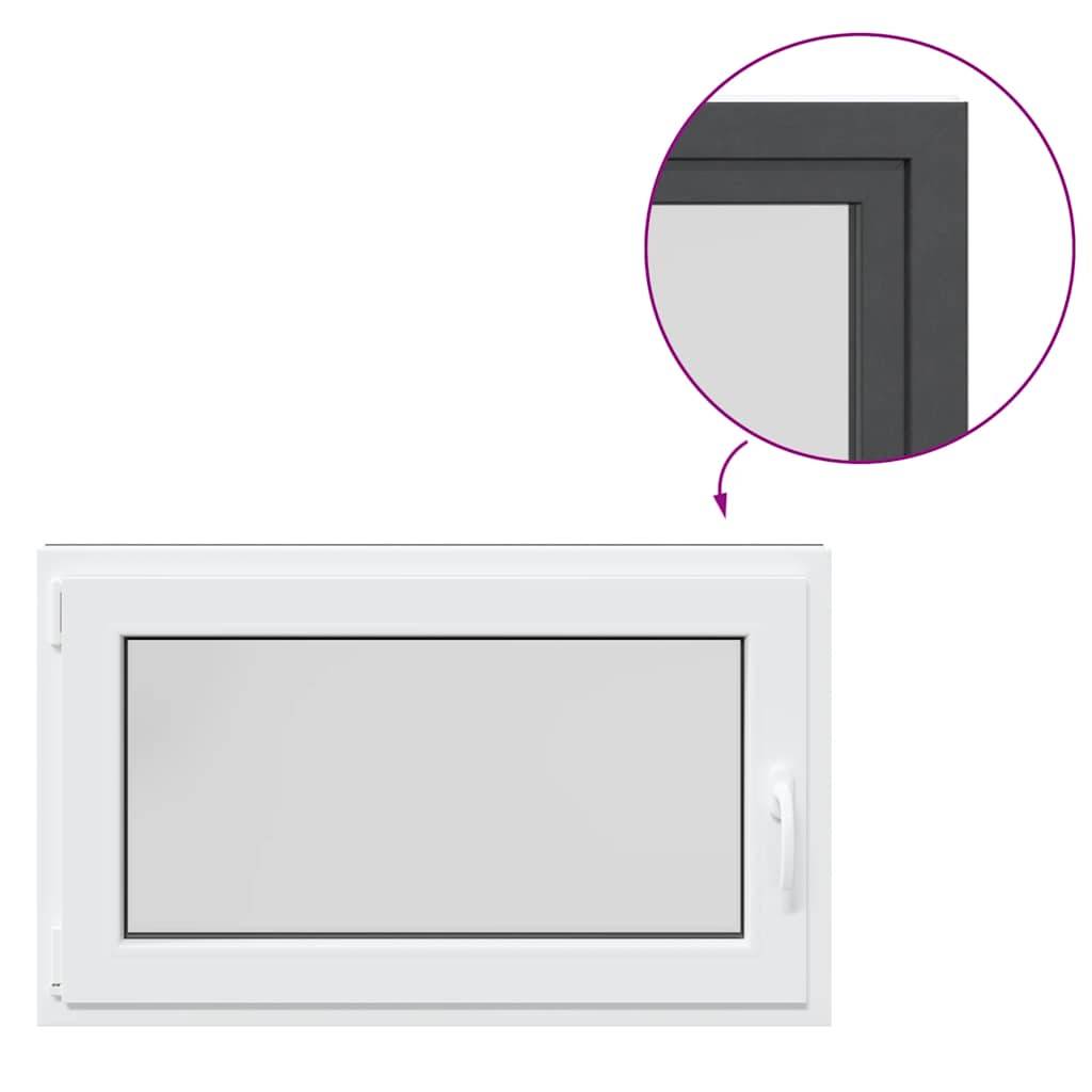 Finestra da cantina "RISOR" 100x70 cm anta-ribalta DIN sinistra antracite - homemem39