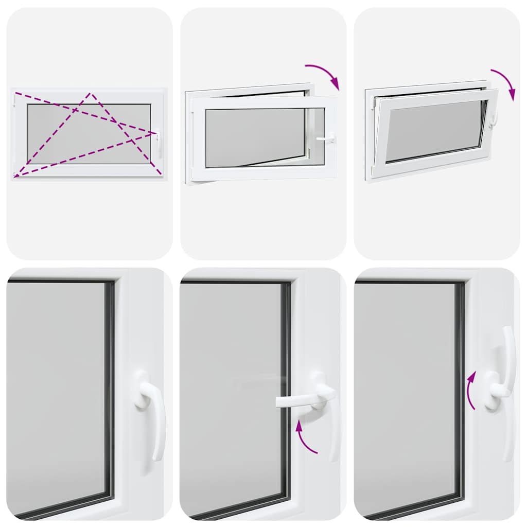 Finestra da cantina "RISOR" 100x70 cm anta-ribalta DIN sinistra antracite - homemem39