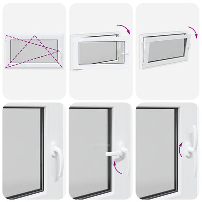 Finestra da cantina "RISOR" 100x70 cm anta-ribalta DIN sinistra antracite - homemem39