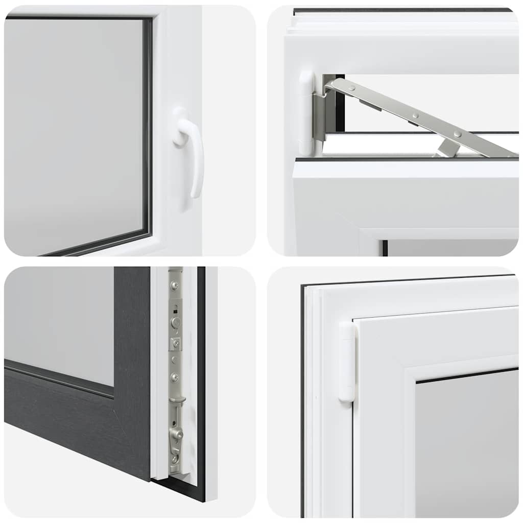 Finestra da cantina "RISOR" 100x70 cm anta-ribalta DIN sinistra antracite - homemem39