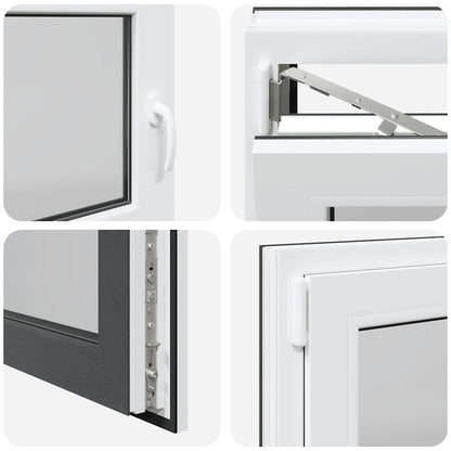 Finestra da cantina "RISOR" 100x70 cm anta-ribalta DIN sinistra antracite - homemem39