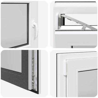 Finestra da cantina "RISOR" 110x50 cm anta-ribalta DIN sinistra antracite - homemem39