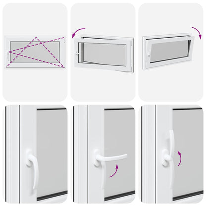Finestra da cantina "RISOR" 110x70 cm Anta-ribalta DIN Destra Antracite