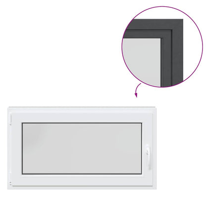 Finestra da cantina "RISOR" 110x70 cm anta-ribalta DIN sinistra antracite - homemem39