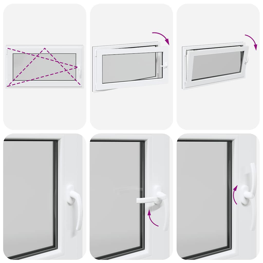 Finestra da cantina "RISOR" 110x70 cm anta-ribalta DIN sinistra antracite - homemem39