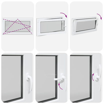 Finestra da cantina "RISOR" 110x70 cm anta-ribalta DIN sinistra antracite - homemem39