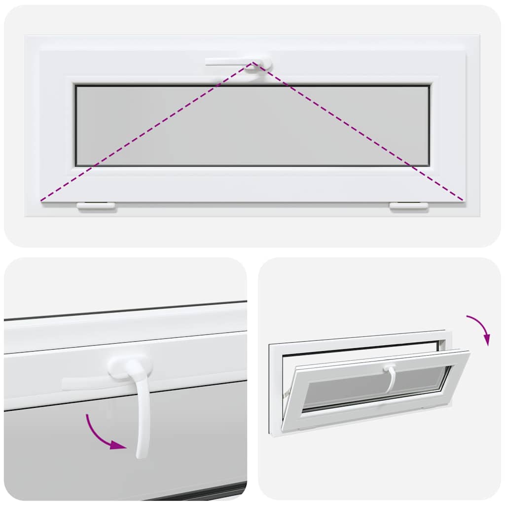 Finestra Seminterrato RISOR 110x40 cm Tilt 2 Vetri Antracite