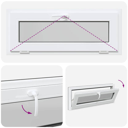 Finestra Seminterrato RISOR 110x40 cm Tilt 2 Vetri Antracite