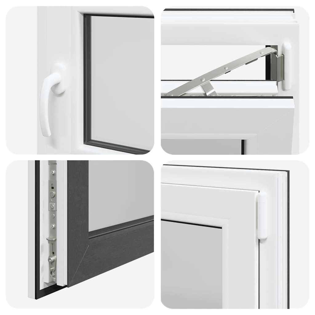 Finestra per cantina "RISOR" 50x50 cm anta-ribalta DIN destra antracite