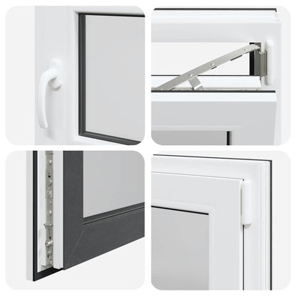 Finestra per cantina "RISOR" 50x50 cm anta-ribalta DIN destra antracite