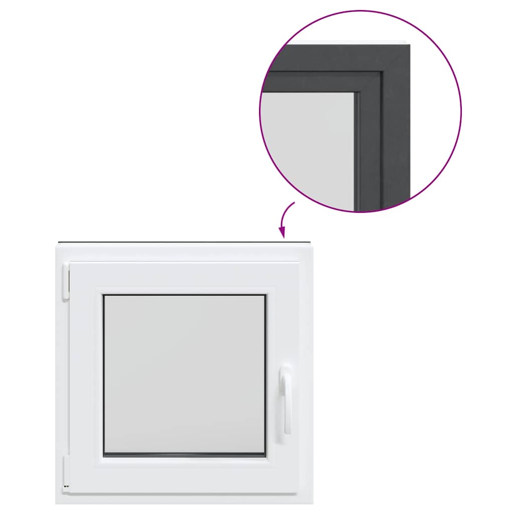 Finestra da cantina "RISOR" 50x50 cm anta-ribalta DIN sinistra antracite