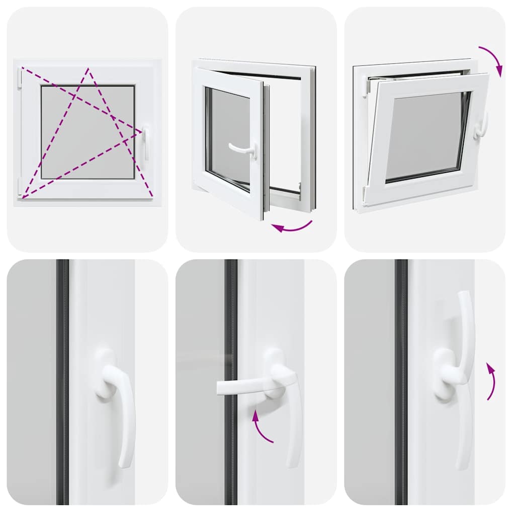Finestra da cantina "RISOR" 50x50 cm anta-ribalta DIN sinistra antracite
