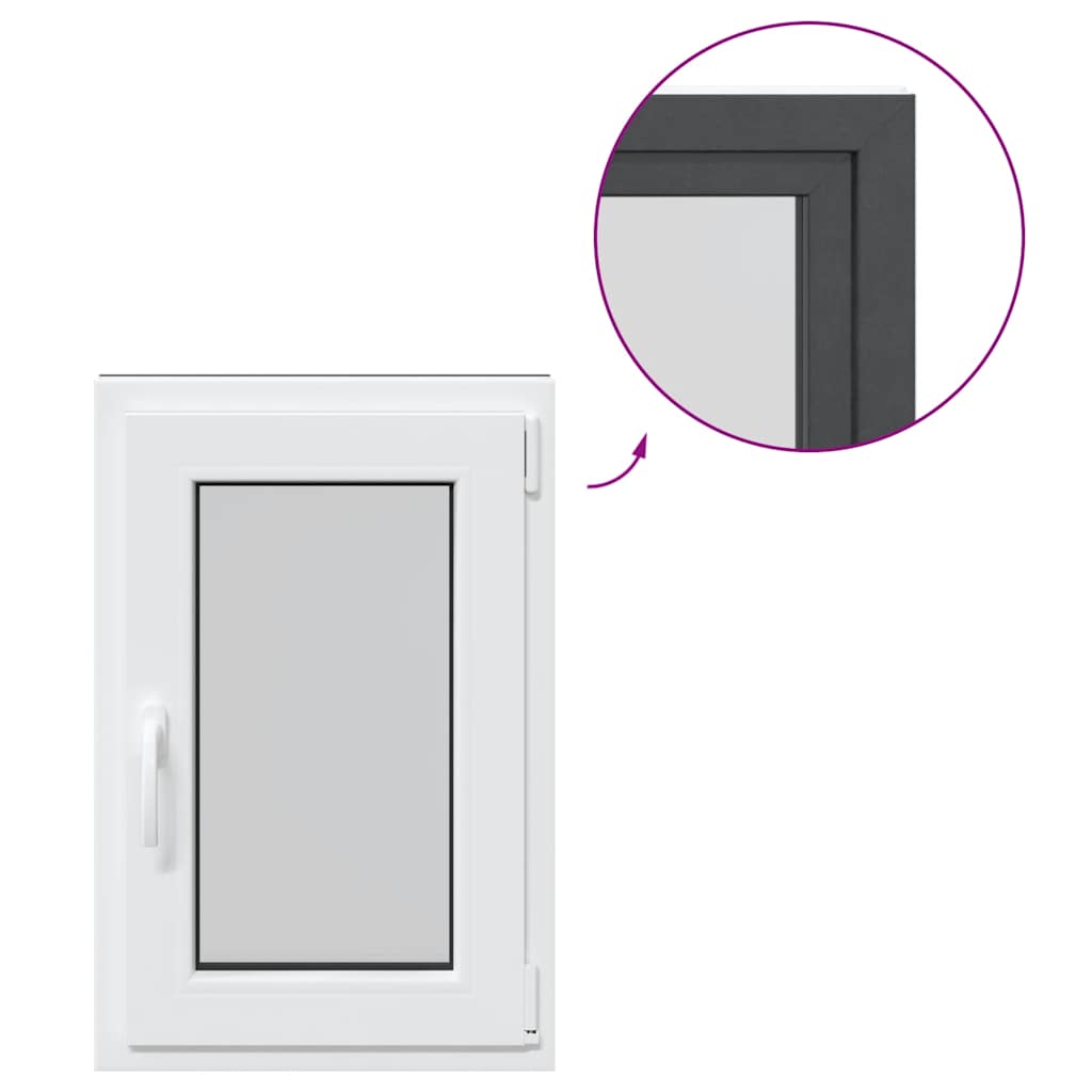 Finestra da cantina "RISOR" 50x75 cm Anta-ribalta DIN Destra Antracite