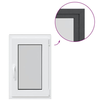 Finestra da cantina "RISOR" 50x75 cm Anta-ribalta DIN Destra Antracite