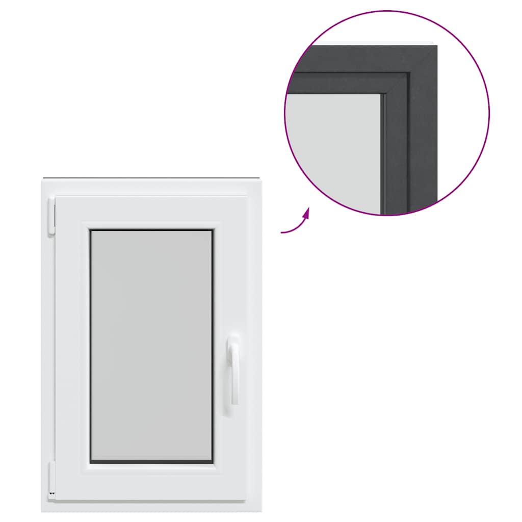 Finestra da cantina "RISOR" 50x75 cm anta-ribalta DIN sinistra antracite