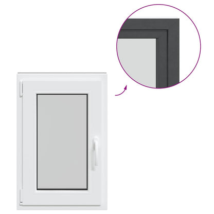 Finestra da cantina "RISOR" 50x75 cm anta-ribalta DIN sinistra antracite