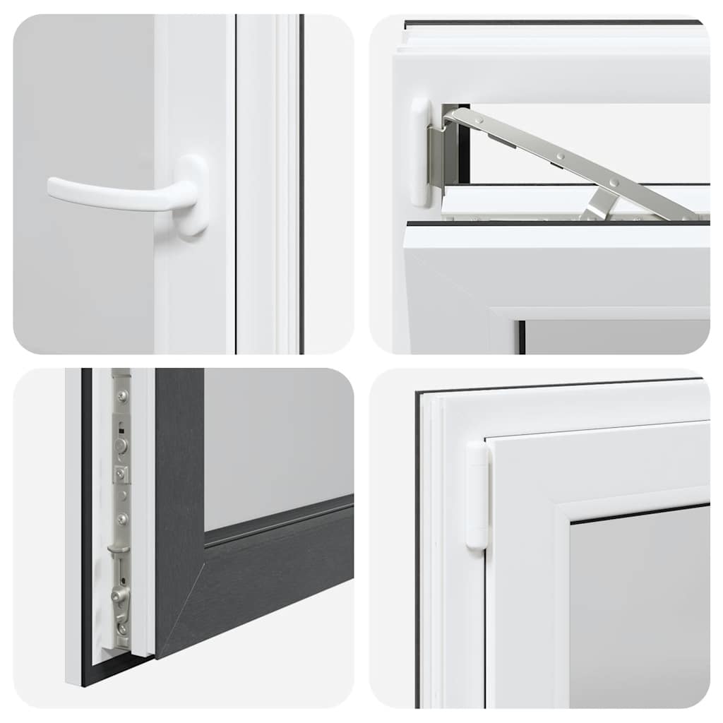 Finestra da cantina "RISOR" 50x75 cm anta-ribalta DIN sinistra antracite