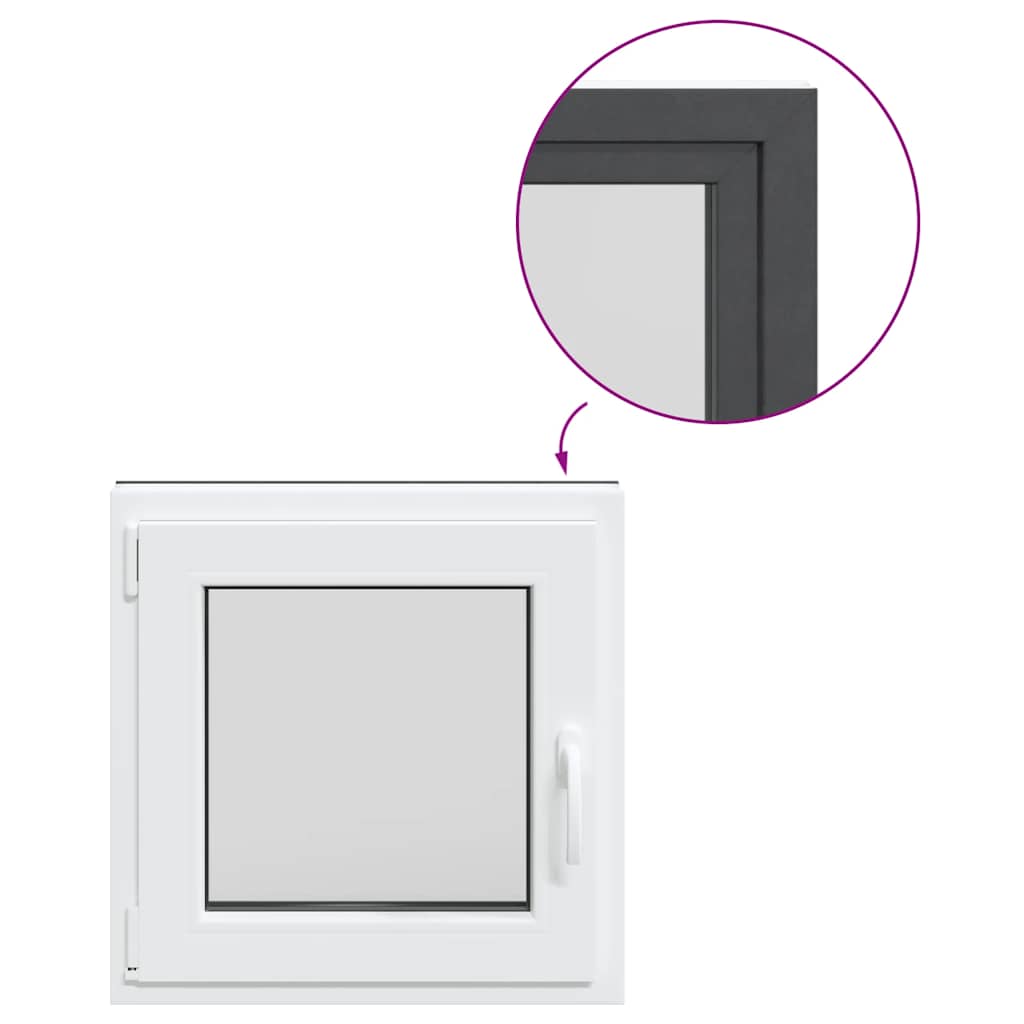 Finestra Seminterrato RISOR 60x60 cm Anta Ribalta DIN Sinistra - homemem39