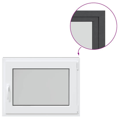 Finestra da cantina "RISOR" 80x50 cm anta-ribalta DIN destra antracite - homemem39