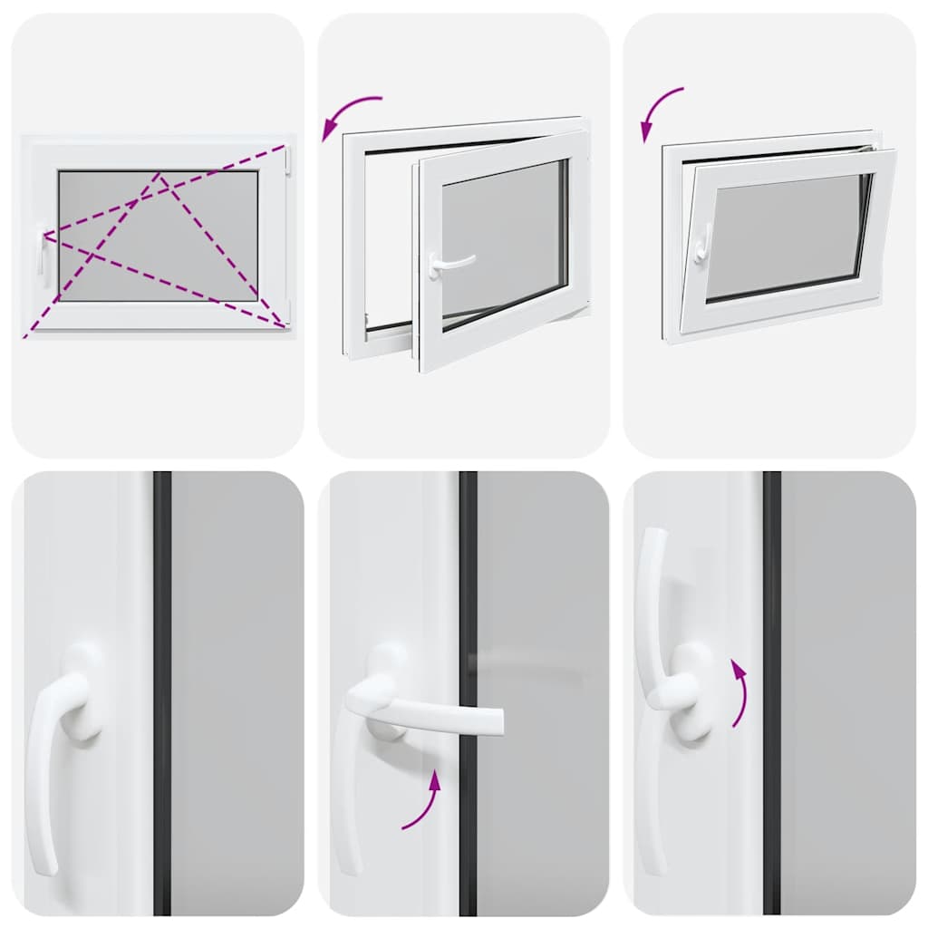 Finestra da cantina "RISOR" 80x50 cm anta-ribalta DIN destra antracite - homemem39