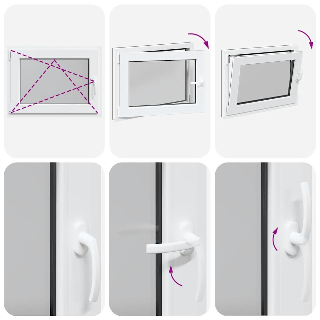 Finestra da cantina "RISOR" 80x50 cm anta-ribalta DIN sinistra antracite - homemem39