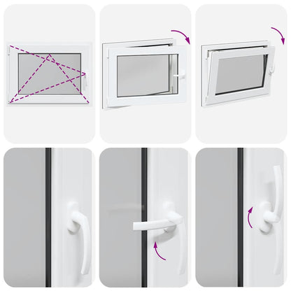Finestra da cantina "RISOR" 80x50 cm anta-ribalta DIN sinistra antracite - homemem39