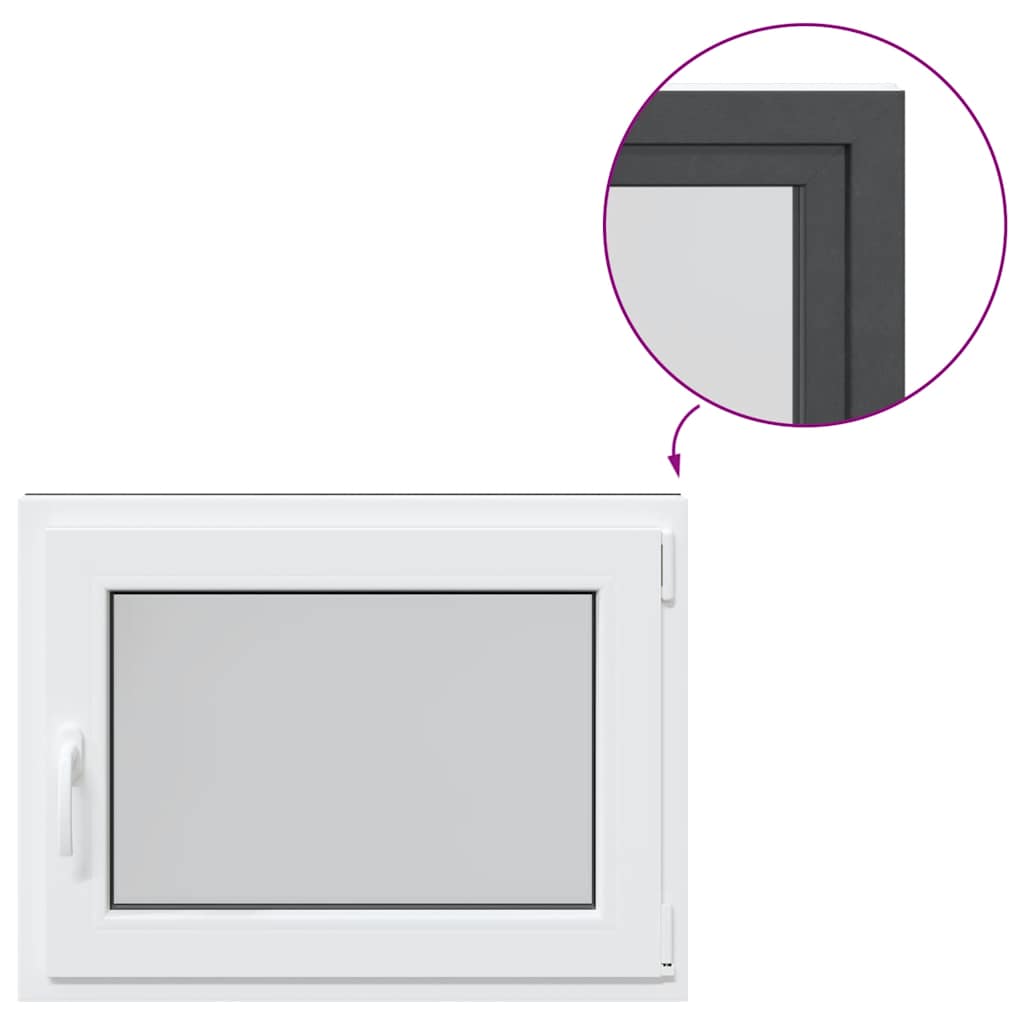 Finestra da cantina "RISOR" 80x60 cm anta-ribalta DIN destra antracite