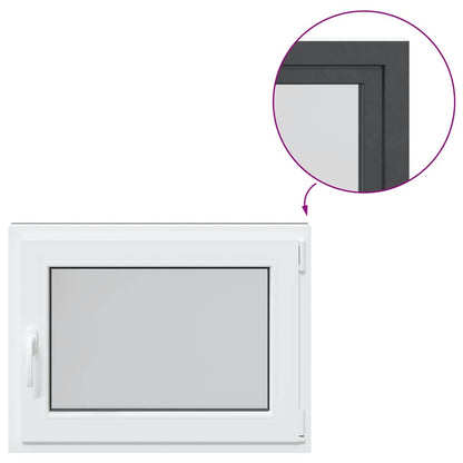 Finestra da cantina "RISOR" 80x60 cm anta-ribalta DIN destra antracite